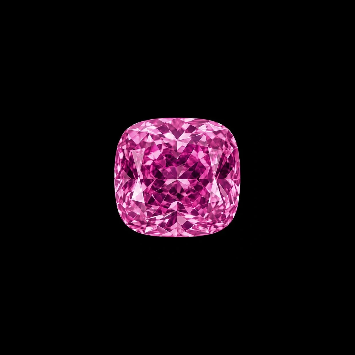Cushion-cut Padparadscha sapphire